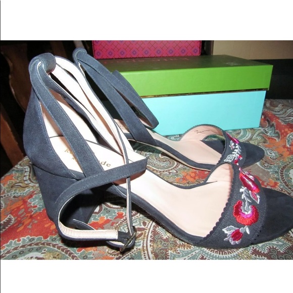KATE SPADE WATSON SUEDE AND COTTON SANDALS - Picture 8 of 8